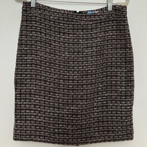 LOFT Tweed Pencil Skirt -Gray, Black, White, and Pink  Size 10